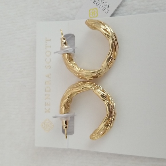 New Kendra Scott Caprise Hoop Earrings - Picture 3 of 6